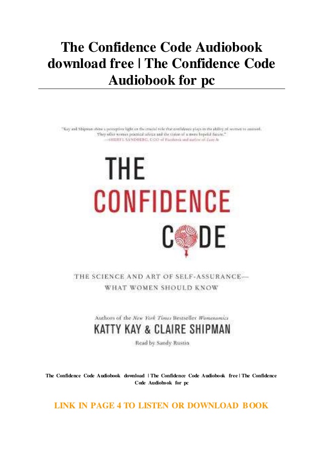 The confidence code audiobook
